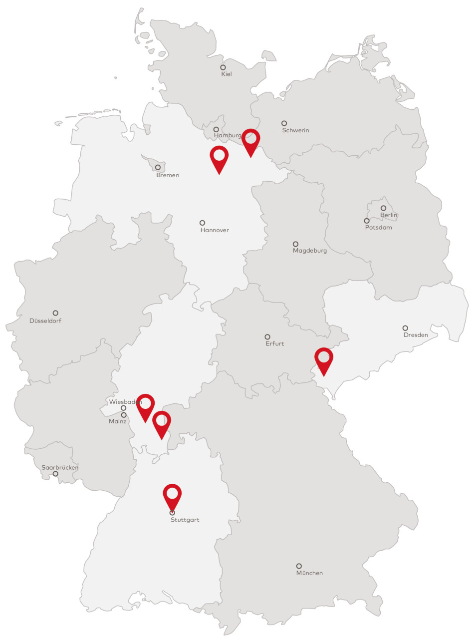 GTÜ-Seminarstandorte für freiwirtschaftliche Seminare in Deutschland